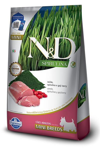 N&D Spirulina Perro Mini Sabor Cerdo